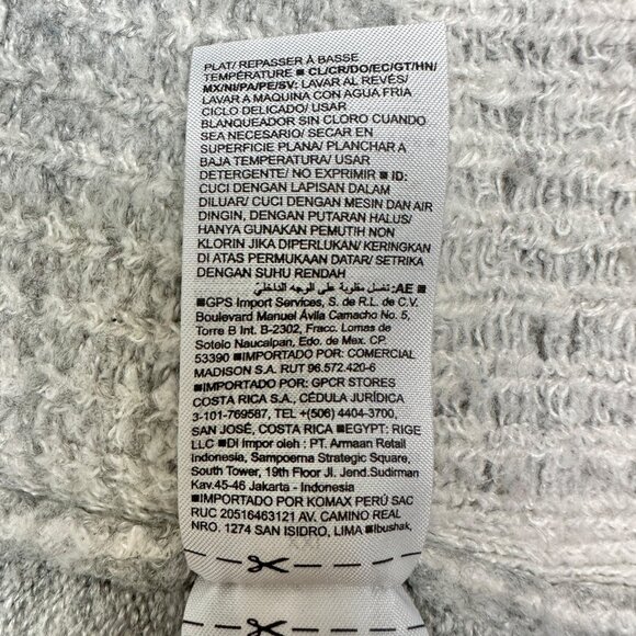 Old Navy Sweater Womens XXL Gray White Plaid LS Super Soft Acrylic/Nylon Blend - Picture 8 of 10